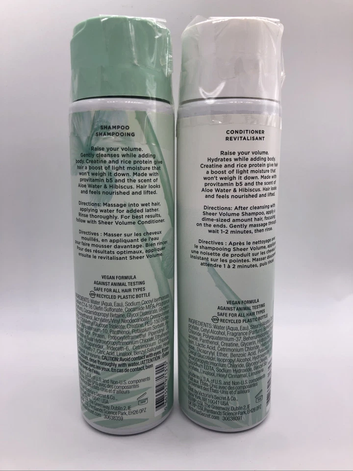 Champú y Acondicionador Victoria’s Secret Volumen Transparente (Nuevo, Sin Caja) Ref.220 Foto 2 de 4