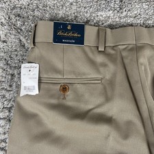 Brooks Brothers Madison Dress Pant Men 31x30 Brown Wool Trousers Preppy New