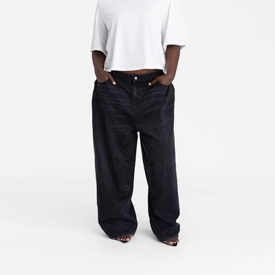KBB by KAHLANA Women Low-Rise Wide Leg 'The Rachel Jean' - Black