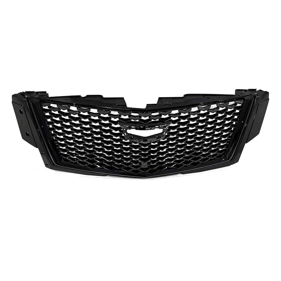 For Cadillac Escalade 2015-2020 Gloss Black Front Upper Grille W/ Hood Molding - Image 4 of 4