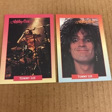 MOTLEY CREW TOMMY LEE Cards 1991 Brockum RockCards #19 & #199 Music Cards (f3)