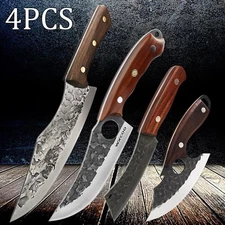 4PCS Stainless Steel Multipurpose Kitchen Knives Set for Camping Fish Beef Fruit