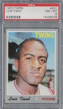 1970 Topps #231 Luis Tiant PSA NM-MT 8 Minnesota Twins