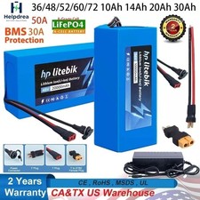 48V 36V 8Ah/10Ah/15Ah/20Ah Battery For 200W-3600W Ebike Electric Bicycle Bike