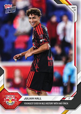 Topps NOW MLS 2026 - Card 43 - Julian Hall - Red Bull New York