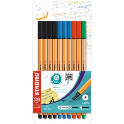 Stabilo Fineliner point 88 0,4mm farbig sort 10 St.
