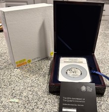 2013 Queen's Coronation 60th Anniv Ngc Pf 70 Ultra Cameo 5 Oz Silver 060103