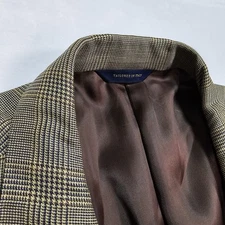 Brooks Brothers Loro Piana Golden Fleece Blazer Mens 46L Plaid Prince Of Wales