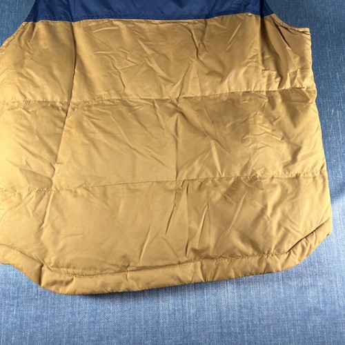 St John's Bay Men's Vest Size M Yellow Blue Puffer Colorblock Quilted Zip Jacket - Picture 9 of 10