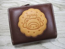 My Melody Ladies Genuine Leather Bifold L-Zip Wallet Biscuit Design