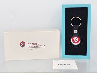 Apple AirTag Bluetooth Tracker - Silver - Branded Stanford - With Case!
