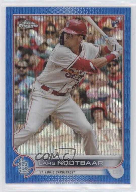 2022 Topps Chrome Blue Wave Refractor 56/75 Lars Nootbaar #19 0m4q