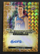 Nikola Topic 2025-26 Topps Finest Electrifying Signatures Gold Auto /50 #ESG-NT