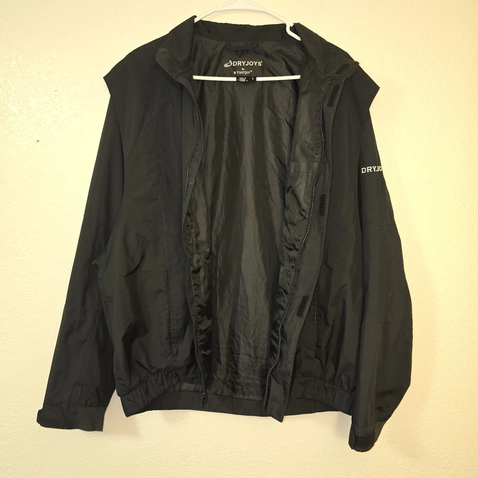 FootJoy DryJoys Hydrolite L 高尔夫雨衣男式可调袖拉链口袋 — 第 2/4 张图片