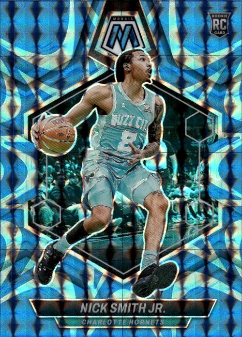 2023-24 Panini Mosaic Nick Smith Jr. #242 Reactive Blue Charlotte Hornets 22H