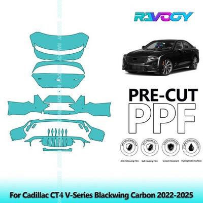  Paint Protection PPF Kit For Cadillac CT4 V-Series Blackwing Carbon 2022-2025