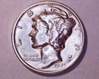 1945-S Mercury Head Silver Dime ~ AU **128-6A