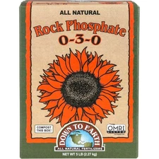 Down to Earth Organic Rock Phosphate Fertilizer 0-3-0, 5 lbs