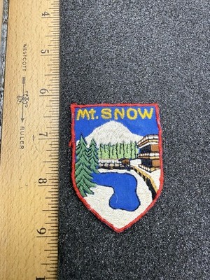 Vintage Mount Snow Ski Patch Dover, Vermont Skiing Souvenir Patch