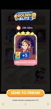 MONOPOLY STICKERS GO Hermione's Arrival GOLDEN BLITZ EVENT 4       SET 22 