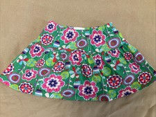 Hanna Andersson 110 Skooter Skirt Skort Girls Green Pink Floral Shorts Below