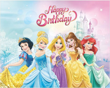 Girls Princess Photography Background Happy Birthday Backdrop Party Supplies