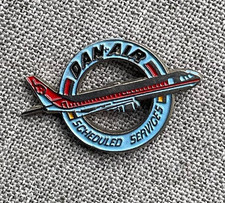 Dan Air Scheduled Services Aviation Airline Plane Enamel Pin Badge Brooch