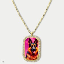 Gorgeous Cute German Shepherd Dog Breed Fashion Pendant Necklace Chain Picture D