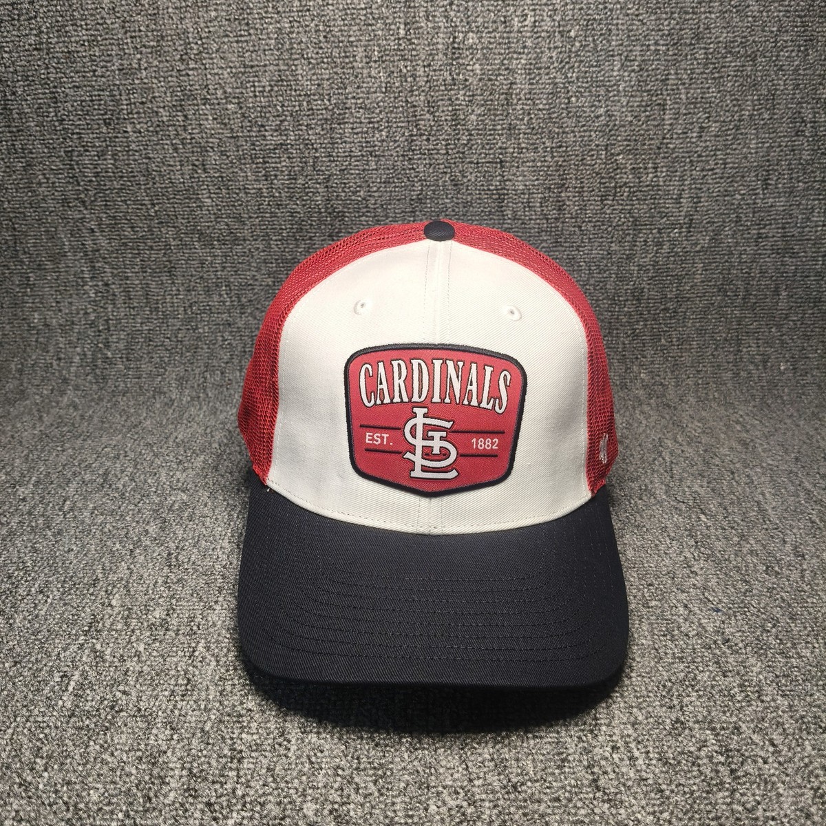 47 Brand St. Louis Cardinals Trucker Hat Snapback Cap Red White Navy