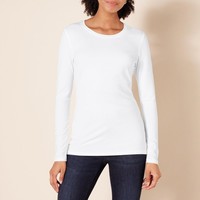 Amazon Essentials Damen Langarmshirt Rundhals Klassisch Weiß Xxl ÜBergrößE