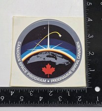 Vintage Canadian Space Program Sticker Agency Logo Csa