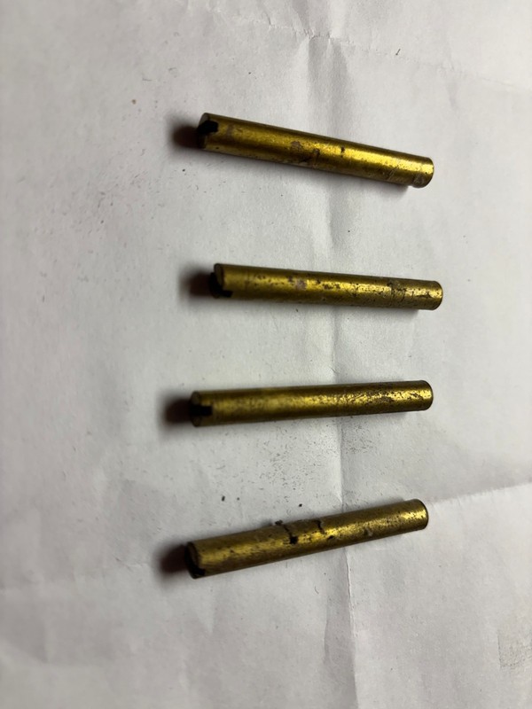 ZENITH:  SET  4 GOLD COLORED SLOTTED 2" NUT  SHAFTS TO HOLD "BEEHIVE" SPEAKER