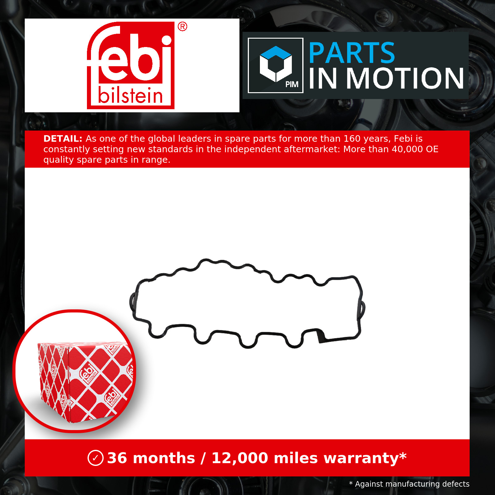 Left FEBI BILSTEIN 46040 Gasket, cylinder head cover for MERCEDES-BENZ - Image 14