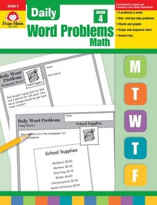 Daily Word Problems Grade 4 Paperback Evan-Moor Educational Publi