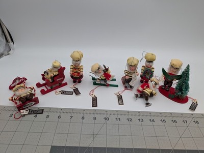 Kurt Adler Hershey Elf Santa Claus Ornament Lot of 8 1990s