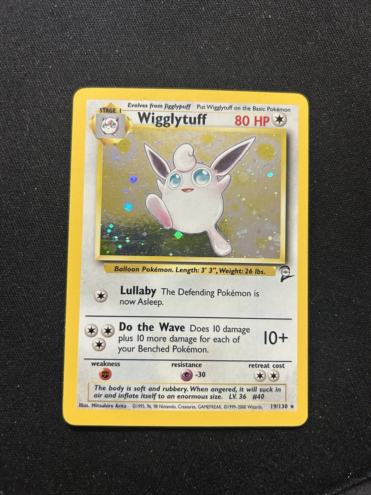 1999-2000 Wigglytuff 19/130 Base Set 2 Holo Rare Pokémon TCG LP+