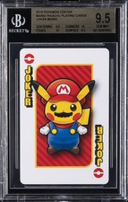 2016 MARIO PIKACHU PLAYING CARDS POKEMON CENTER JOKER MARIO BGS 9.5