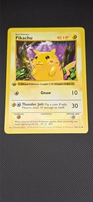 1st Edition Base Set Pikachu (Red Cheeks)