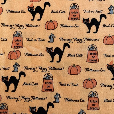 Spooky Delight Halloween Orange Black Cat Glasses Mouse Bunny Hill Design 2 Y