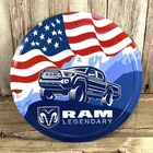 Ram Pickup Truck Metal Tin Sign Round 12" Vintage Garage Man Cave Wall Decor New