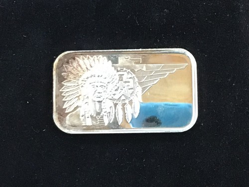 SilverTowne Indian Chief Silver Art Bar B0450 - Picture 3 of 6