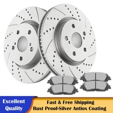 Front Drilled Disc Brake Rotors Pads for 2018-2022 Avalon Camry RAV4 ES250 ES350