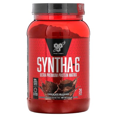 2 X BSN, Syntha-6, Ultra Premium Protein Matrix, Chocolate Milkshake, 2.91 lbs (