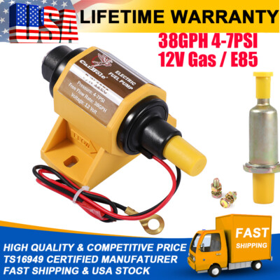 17303 Universal Micro Electric Fuel Pump 12V 4-7 PSI 38GPH For Gasoline E85