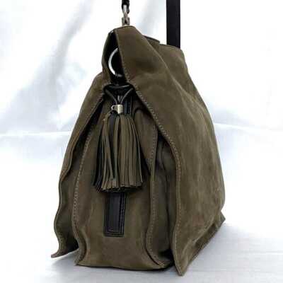 LOEWE Drawstring Shoulder Bag Flamenco 30 Brown Anagram ec-20152