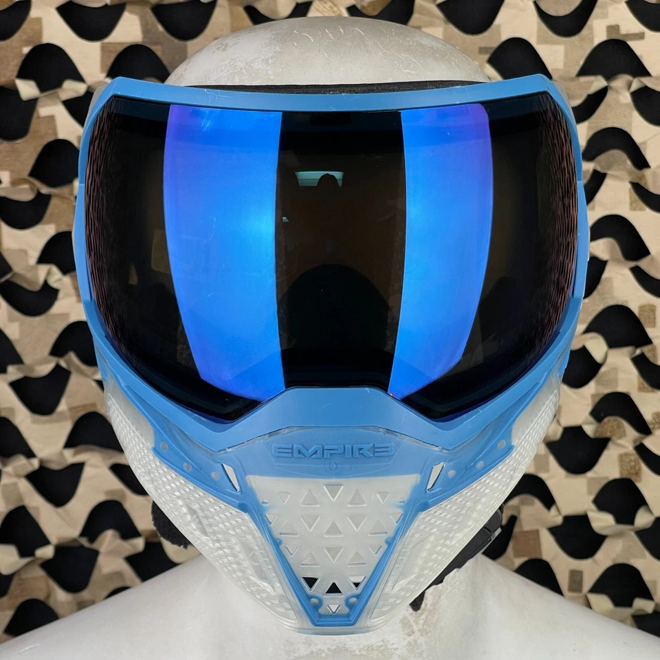 NUEVA Máscara de Paintball Empire EVS con 1 Lente - Cristal Transparente/Azul - Espejo Azul Foto 2 de 4