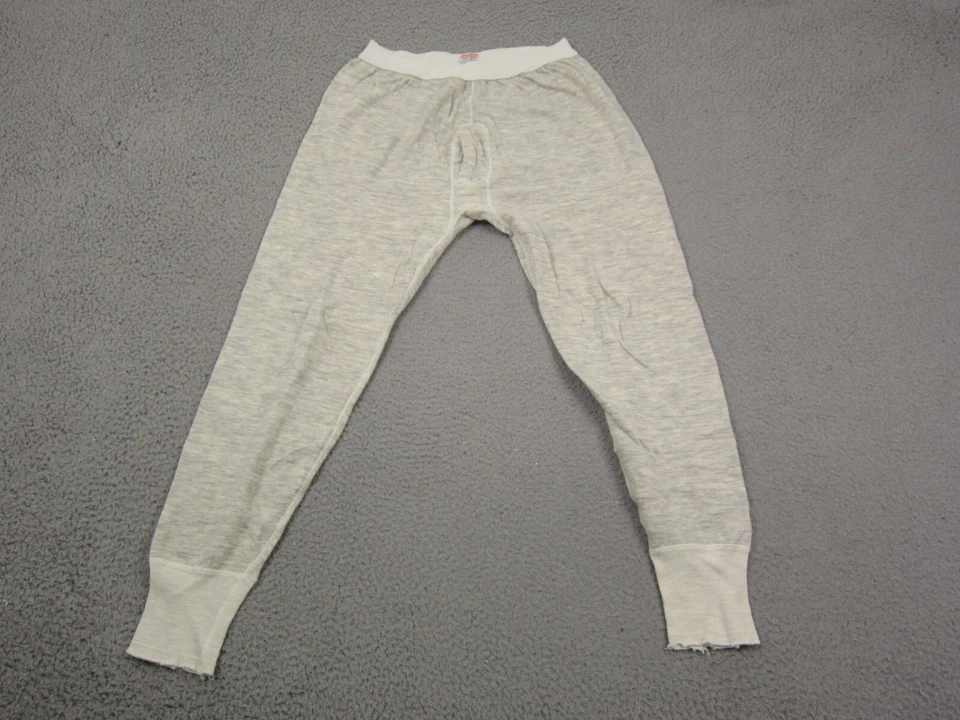 Pantalones térmicos vintage Duofold para hombre pequeños 36 gris lana algodón años 60 70 hechos en EE. UU. Foto 4 de 4