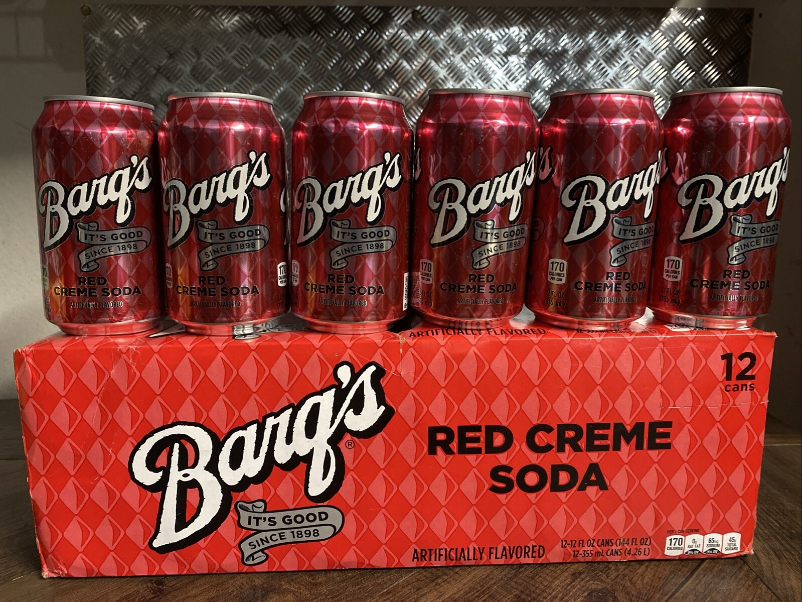 Refresco de soda Barq's Red Creme, 12 fl oz x 18 latas