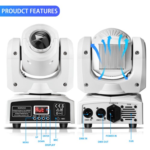 4Pcs RGBW 120W Moving Head Light LED Gobo DJ Party Stage Lighting DMX Spot Light - Picture 14 of 21