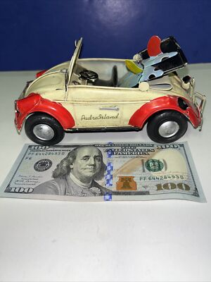 Tin  Volkswagen Bug Beetle VW Toy Car Padre Island SUPER COOL!